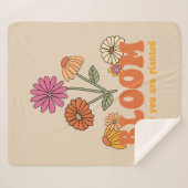 Couverture Sherpa Fleur Où vous êtes planté (Devant (Horizontal))