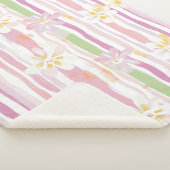 Couverture Sherpa Fleur pastel rétro (9) (3/4)