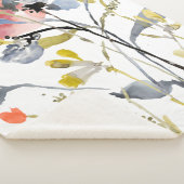 Couverture Sherpa Fleur recouverte - fleurs de pastel d'aquarelle (3/4)