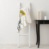 Couverture Sherpa Fleur recouverte - fleurs et tiges d'aquarelle (En situation)