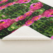 Couverture Sherpa Fleur rose avec bourdon fleurs roses mignonette ab (3/4)
