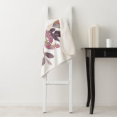 Couverture Sherpa Fleur rose pastel et violet personnalisée (En situation)