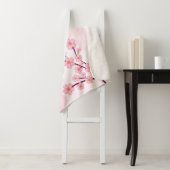 Couverture Sherpa Fleur Rose Sakura Cerry Blossom Avec Un Nom (En situation)