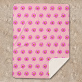 Couverture Sherpa Fleur rose Zinnia Motif sans couture sur
