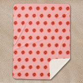 Couverture Sherpa Fleur rouge marguerite Motif sans couture sur