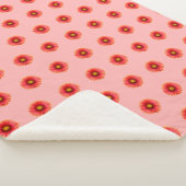 Couverture Sherpa Fleur rouge marguerite Motif sans couture sur (3/4)