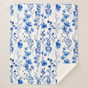 Couverture Sherpa Fleur sauvage du papier Motif-98186