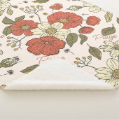 Couverture Sherpa Fleur sauvage, infirmière, Baby shower cadeau (3/4)