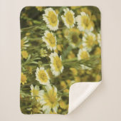 Couverture Sherpa Fleur sauvage jaune (Devant)