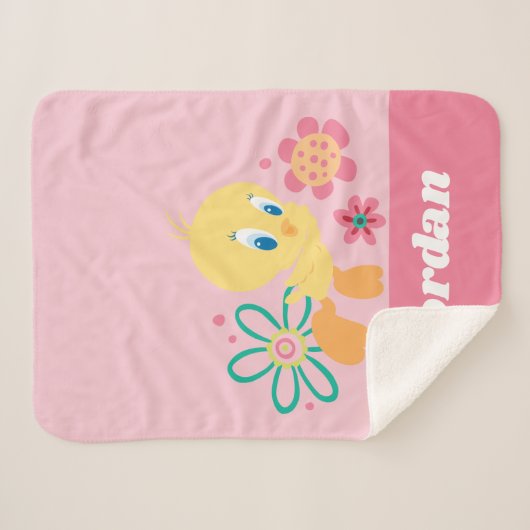 Couverture Sherpa Fleur Tweeter Green Line (Devant (Horizontal))