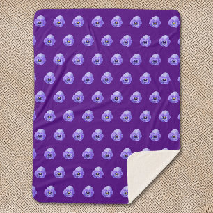 Couverture Sherpa Fleur violet Pansy Motif sans couture sur