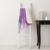 Couverture Sherpa Fleur violette rose Passion Abstrait Art fractal (En situation)