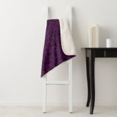 Couverture Sherpa Fleurie Rose Violet Confortable (En situation)