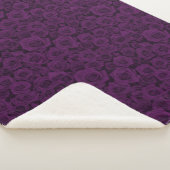 Couverture Sherpa Fleurie Rose Violet Confortable (3/4)