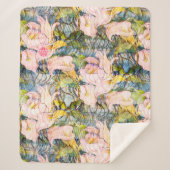 Couverture Sherpa Fleurs  (Devant)