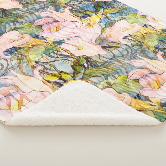 Couverture Sherpa Fleurs  (3/4)