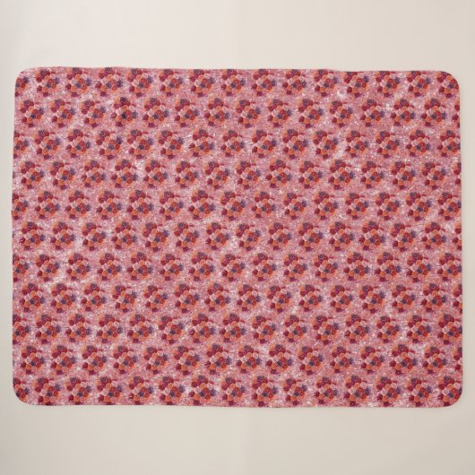 Couverture Sherpa Fleurs (Devant (Horizontal))