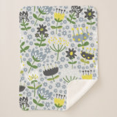 Couverture Sherpa fleurs (Devant)