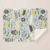 Couverture Sherpa fleurs (Devant (Horizontal))