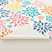 Couverture Sherpa Fleurs abstraites colorées motif (3/4)