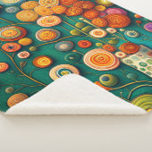 Couverture Sherpa Fleurs Abstraites dans un vase (3/4)
