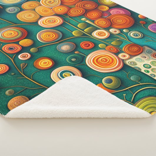 Couverture Sherpa Fleurs Abstraites dans un vase (3/4)