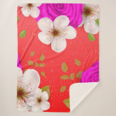 Couverture Sherpa Fleurs aquarelles 14 (Devant)