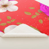 Couverture Sherpa Fleurs aquarelles 14 (3/4)