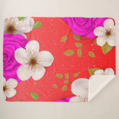 Couverture Sherpa Fleurs aquarelles 14 (Devant (Horizontal))