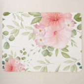 Couverture Sherpa Fleurs aquarelles 20 (Devant (Horizontal))