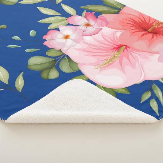 Couverture Sherpa Fleurs aquarelles 21 (3/4)