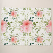 Couverture Sherpa Fleurs aquarelles 23 (Devant (Horizontal))