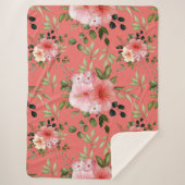 Couverture Sherpa Fleurs aquarelles 26 (Devant)