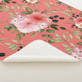 Couverture Sherpa Fleurs aquarelles 26 (3/4)