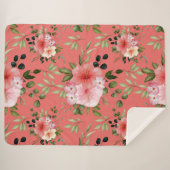 Couverture Sherpa Fleurs aquarelles 26 (Devant (Horizontal))
