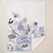 Couverture Sherpa Fleurs aquarelles 6 (Devant)