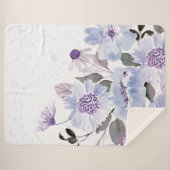 Couverture Sherpa Fleurs aquarelles 6 (Devant (Horizontal))