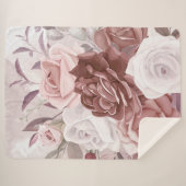 Couverture Sherpa Fleurs aquarelles 9 (Devant (Horizontal))