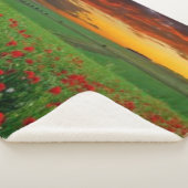 Couverture Sherpa FLEURS au coucher du soleil (3/4)