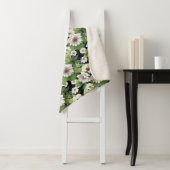 Couverture Sherpa Fleurs Blanches (En situation)