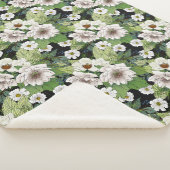 Couverture Sherpa Fleurs Blanches (3/4)