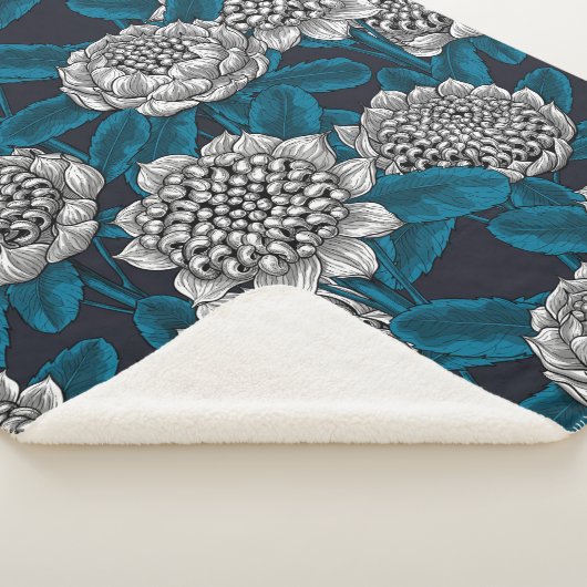 Couverture Sherpa Fleurs blanches de waratah (3/4)