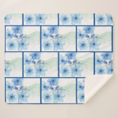 Couverture Sherpa Fleurs bleues dans un vase Cartes de notes (Devant (Horizontal))