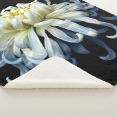 Couverture Sherpa Fleurs | Chrysanthème blanc (3/4)