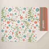 Couverture Sherpa Fleurs Coeurs mignons Inspiribilité (Devant (Horizontal))