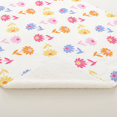 Couverture Sherpa Fleurs colorées Pastel Motif sans couture (3/4)