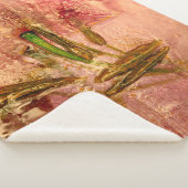 Couverture Sherpa Fleurs congelées et feuilles. Les fleurs dans le b (3/4)