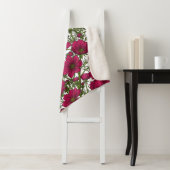 Couverture Sherpa Fleurs Cosmos roses (En situation)