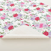Couverture Sherpa fleurs - Couleurs simples et variées (3/4)