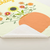 Couverture Sherpa Fleurs d'action de grâces en Citrouille Nom person (3/4)
